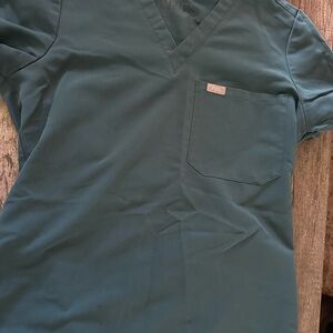 XS Figs Caribbean Blue Scrub Top